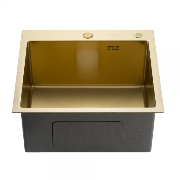 GS 5050-3 мийка 500*500 нерж. сталь  SUS 201 сифон+коландер (ЗОЛОТО PVD покрит.) {1/1}
