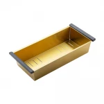 GS 5050-3 мийка 500*500 нерж. сталь  SUS 201 сифон+коландер (ЗОЛОТО PVD покрит.) {1/1}