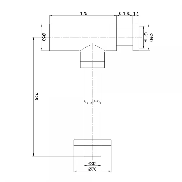 Сифон для раковини FRAP F82-4 1 1/4