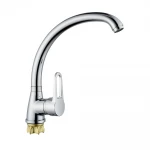 Смеситель для кухни WEZER VRL411-01 однорычажный с поворотным изливом хромированный крепление гайкой Ø35