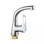 Смеситель для умывальника WEZER VRL111-01 однорычажный с поворотным изливом хром, диаметр 35 мм