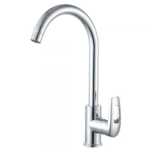 Смеситель для кухни WEZER VRL413-03 однорычажный с поворотным изливом хромированный крепление гайкой Ø35