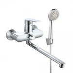 Смеситель для ванны WEZER VRL715-10 однорычажный с длинным поворотным изливом хромированный сплав, диаметр 35 мм.