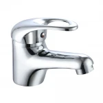 Смеситель для умывальника WEZER VRL122-13 однорычажный с литым изливом хромированный крепление гайкой Ø40