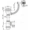 Сифон для кухонной мойки ALCA PLAST A447 1 1/2