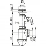 Сифон ALCA PLAST A441Р 1 1/2
