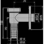 Сифон для пральної машини ALCA PLAST APS1 зовнішній хромований