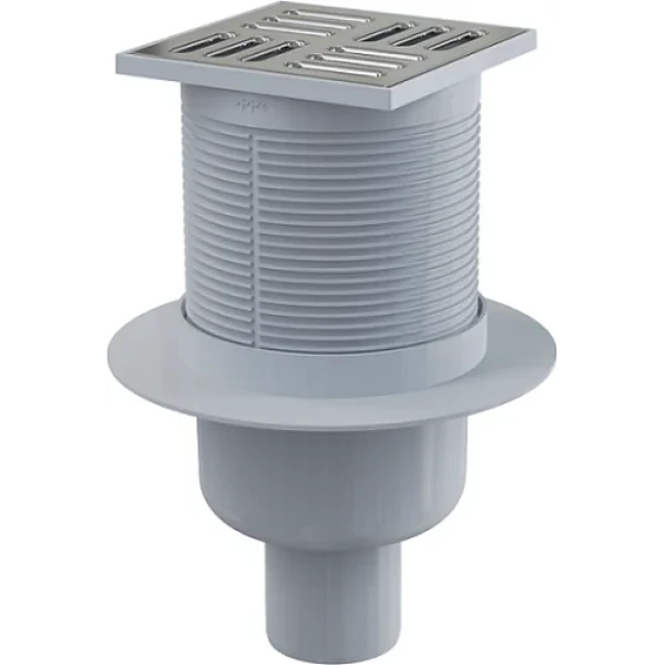 Трап для душу ALCA PLAST APV32 105*105/50 нержавіюча сталь прямий з гідрозатвором SMART