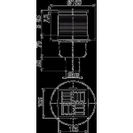 Трап для душу ALCA PLAST APV32 105*105/50 нержавіюча сталь прямий з гідрозатвором SMART