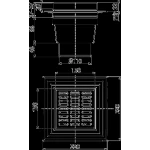 Трап для душу ALCA PLAST APV13 150x150/110 мм з нержавіючої сталі з прямим випуском