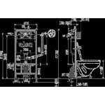 Інсталяція для гіпсокартону ALCA PLAST AM101/1120 для сифонів та трапів