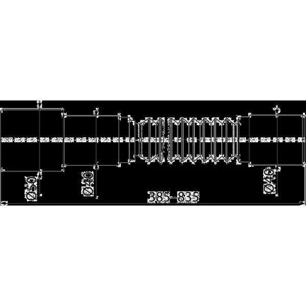 Гофра ALCA PLAST 40*40/50 регулируемая 385-835