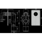 APS3 Сифон для пральної машинки хром під штукатурку  {40}