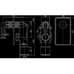 APS4 Сифон для пральної машинки білий під штукатурку  {40}