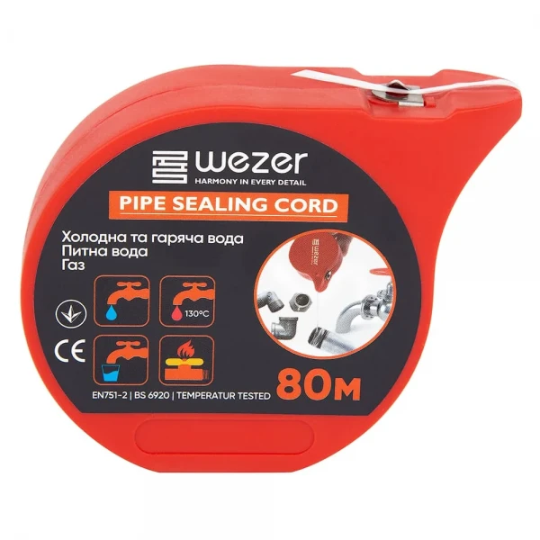 Ущільнююча нитка PRO 80 м нейлонова для гермет. різьб. з'єднань (TFW0003) {210/30}