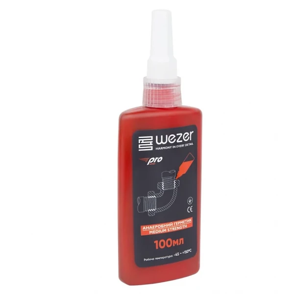 Герметик 100 мл анаеробний PRO  рідкий  для гермет. різьб. з’єднань (TFW0007) {100/10}