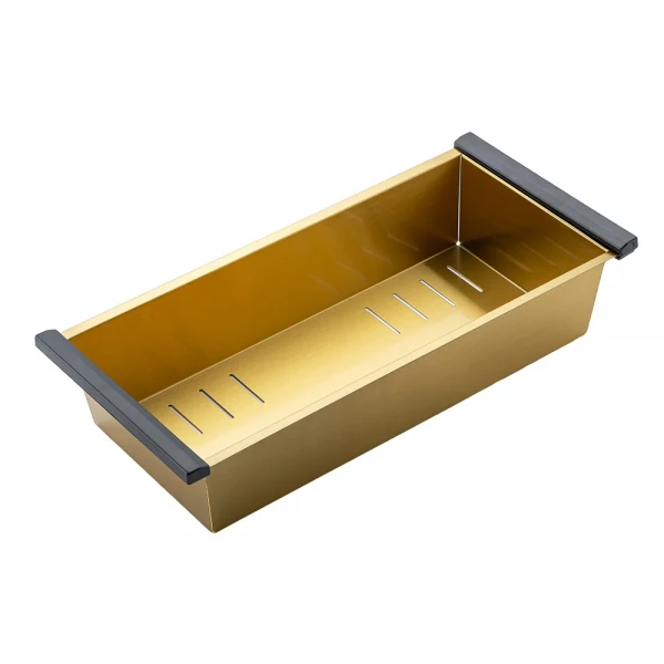 GS 6050-3 мийка 600*500 нерж. сталь  SUS 201 сифон+коландер (ЗОЛОТО PVD покрит.