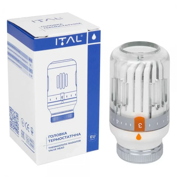 Термостатична головка біла/прозора ITAL IT0012-1