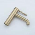 G1006-3 умивальник одноваж. кругл. вилив лат. гайка Ø35(сатин золотий {8/1}