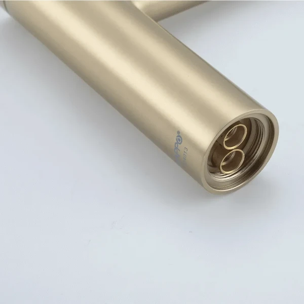 G1006-3 умивальник одноваж. кругл. вилив лат. гайка Ø35(сатин золотий {8/1}