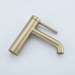 G1006-3 умивальник одноваж. кругл. вилив лат. гайка Ø35(сатин золотий {8/1}