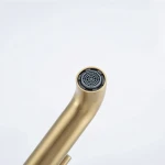 G1006-23 умивальник високий одноваж.кругл. вилив  лат. гайка Ø35( сатин золотий) {8/1}