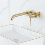 G1206-3 умивальник вбудований одноваж. кругл. вилив лат. Ø35(сатин золотий) {8/1}