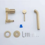 G1206-3 умивальник вбудований одноваж. кругл. вилив лат. Ø35(сатин золотий) {8/1}