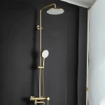 G2406-3 душ. система 3х функц. одноваж. лат. Ø35 (сатин золотий) {3/1}