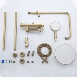 G2406-3 душ. система 3х функц. одноваж. лат. Ø35 (сатин золотий) {3/1}