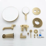 G7106-3 душ. система вбуд. 3х функц. одноваж. лат. Ø35 (сатин золотий) {3/1}