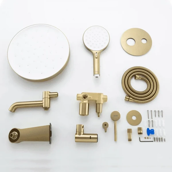 G7106-3 душ. система вбуд. 3х функц. одноваж. лат. Ø35 (сатин золотий) {3/1}