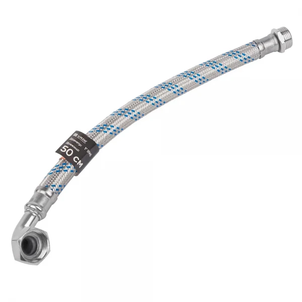 Шланг антивібраційний кутовий WEZER  80см Ø1