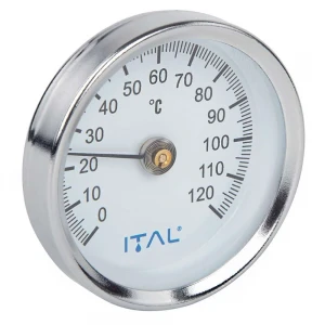 Термометр Ø63 накладний 0-120С ITAL {100}