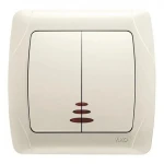 Вимикач VIKO Carmen 2 клавіши з підсвіткою 90562050