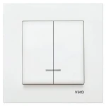 Вимикач VIKO Karre 2 клавіші з підсвіткою 90960050