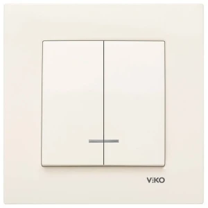 Вимикач VIKO Karre 2 клавіші з підсвіткою 90960150