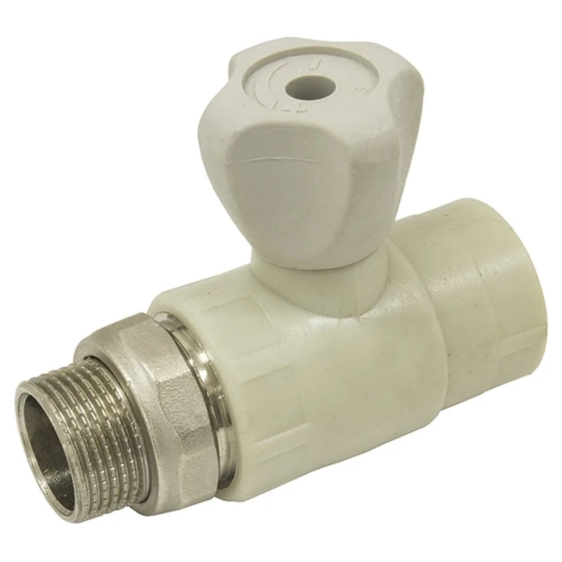 Кран с накидной гайкой прямой ЭКО PN20 25мм 3/4