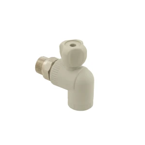 Кран радиаторный угловой PPR ASG PN20 ЗЗ 25мм 3/4