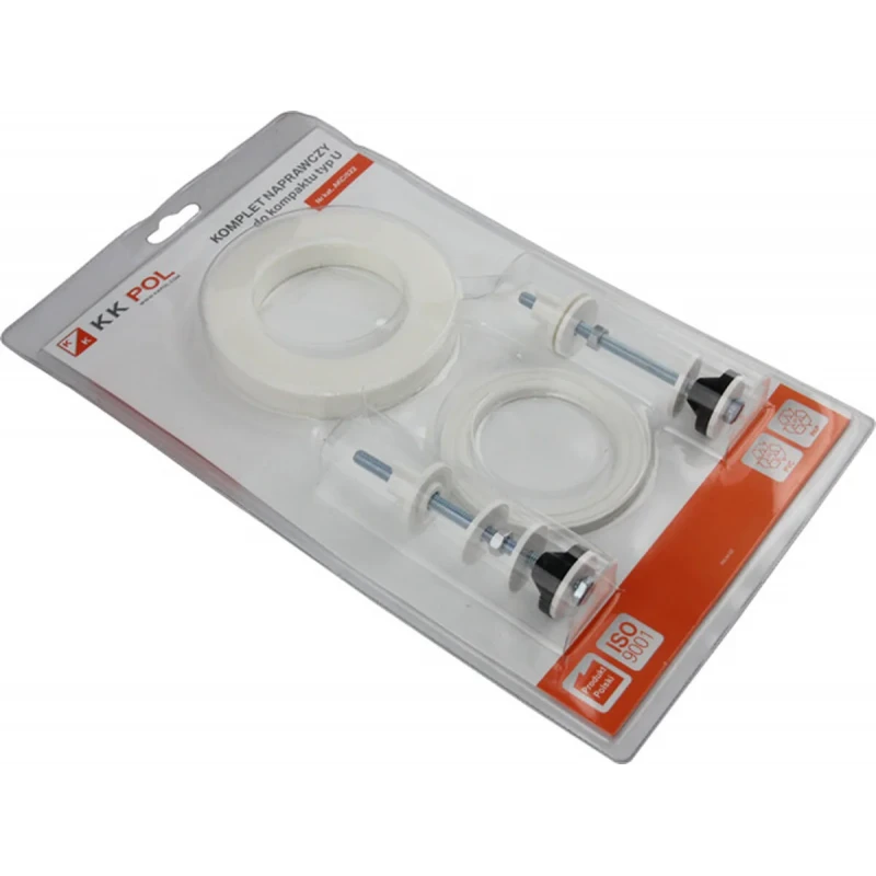 Набір прокладок під бачок унітазу мікропорка кругла KK Pol + кріплення KPL / 522