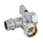 Кран шаровой сквозной для стиральной машинки Bugatti ЗЗВ 1/2