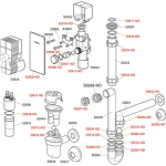 Воронка с сифоном для сбора конденсата Alcaplast AKS1Z с шариком