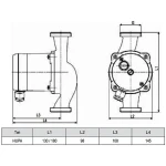 Насос циркуляционный HUPA 30-70-180 без гаек (без кабеля)