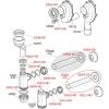 Сифон для писсуара Alcaplast A45A
