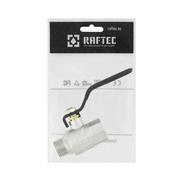 Кран кульовий Raftec BLACK PN40 ЗВ 1/2