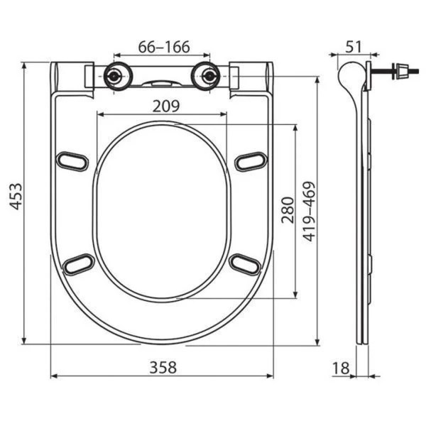 Сидіння з кришкою для унітазу Ravak Uni Chrome Slim white X01550