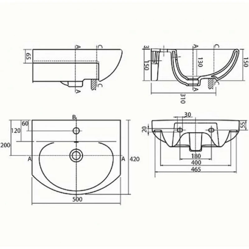 Умивальник Kolo Runa 50