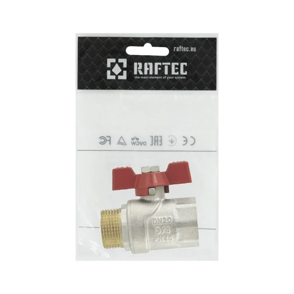 Кран кульовий Raftec RED PN40 ЗВ 3/4