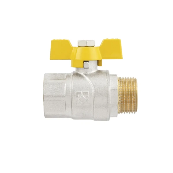 Кран шаровой Raftec YELLOW DN20 (3/4’’) ЗВ бабочка GRB21