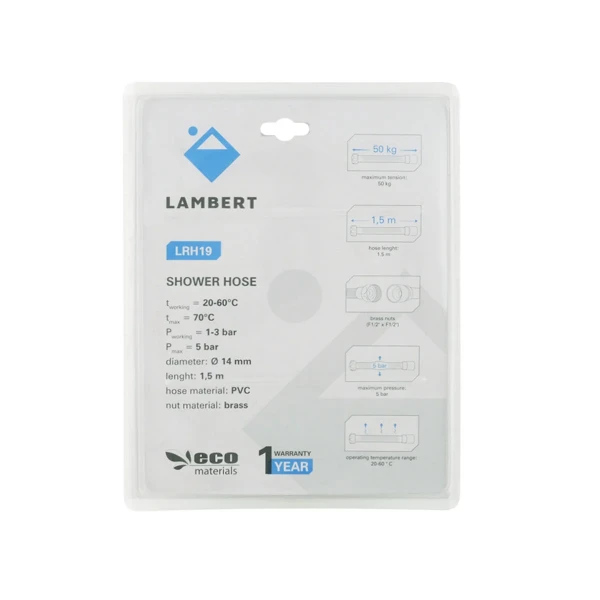 Шланг душовий Lambert LRH19 1.5м